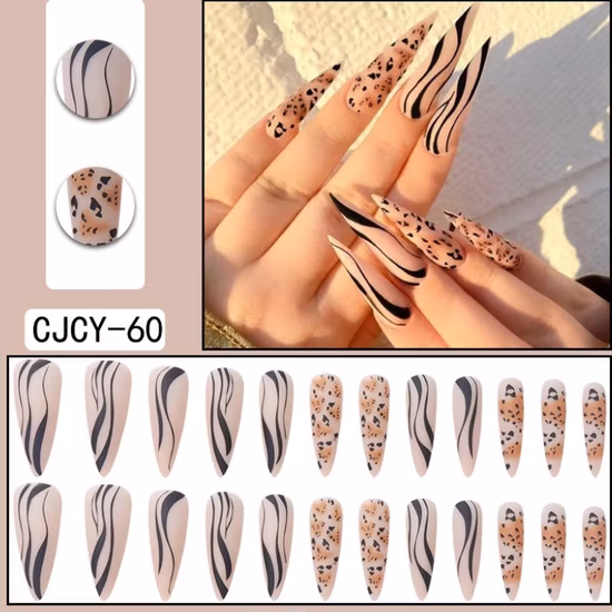 Prensagem de alta qualidade para unhas Unhas postiças artísticas para unhas 12/24/30 peças